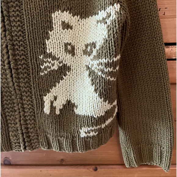 *SOLD* BETSEY JOHNSON GREEN KITTEN CARDIGAN SWEATER SIZE LARGE & MEDIUM - Picture 8 of 8